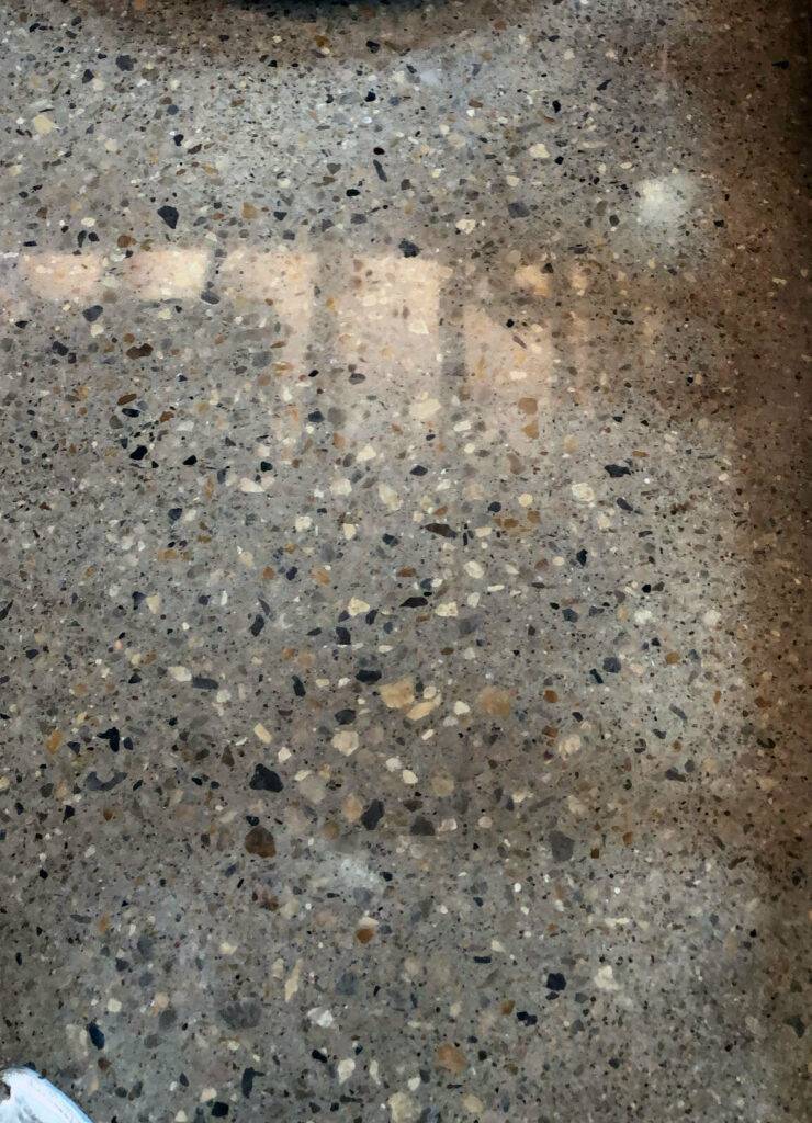 A High Gloss, Exposed Aggregate Polished Concrete Floor